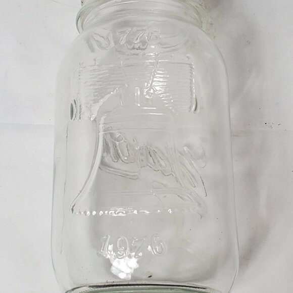 Anchor Hocking MASON BICENTENNIAL 1776~1976 Liberty Bell Quart Canning Jar - Picture 3 of 6